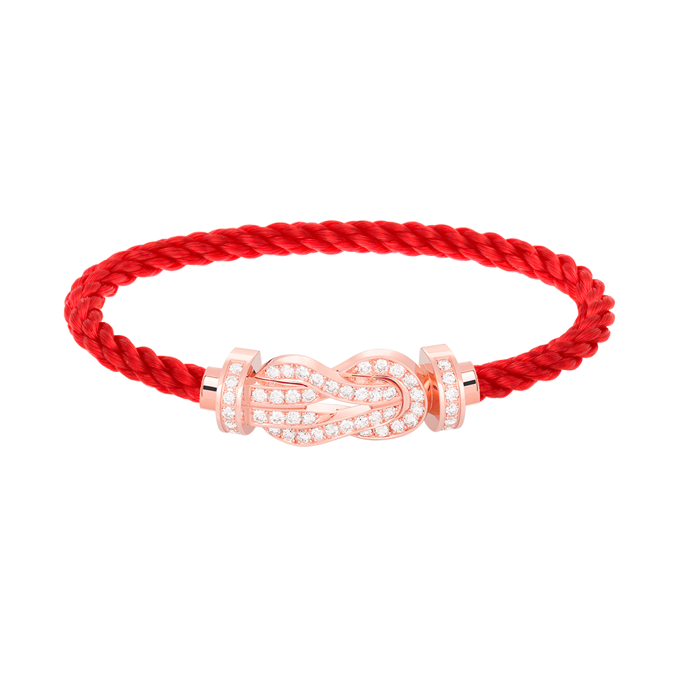 [Limara]LARGE 8-FIGURE BUCKLE FULL DIAMOND BRACELET - ROSE GOLD