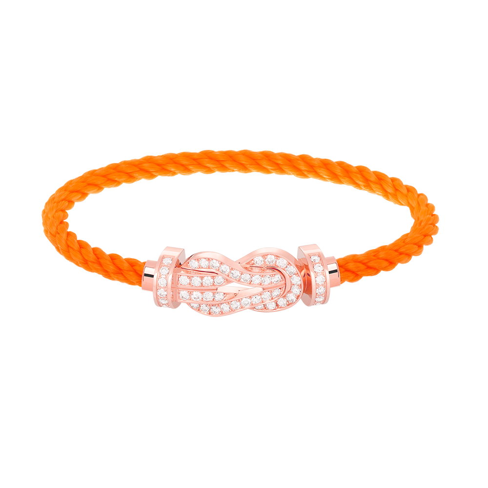 [Limara]LARGE 8-FIGURE BUCKLE FULL DIAMOND BRACELET - ROSE GOLD