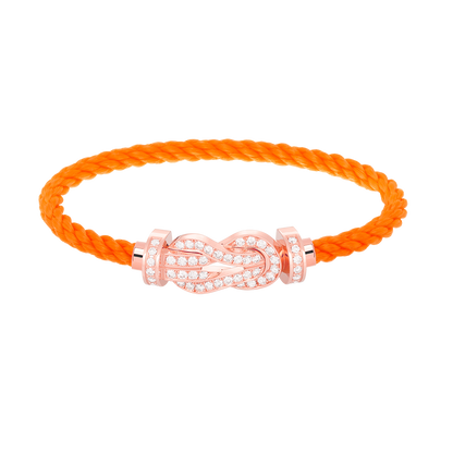 [Limara]LARGE 8-FIGURE BUCKLE FULL DIAMOND BRACELET - ROSE GOLD