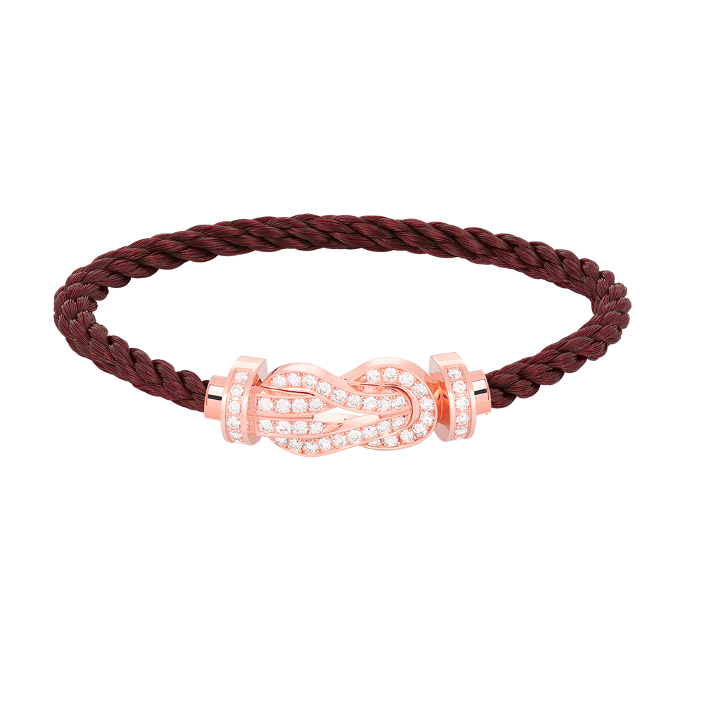 [Limara]LARGE 8-FIGURE BUCKLE FULL DIAMOND BRACELET - ROSE GOLD