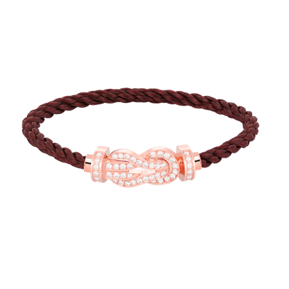 [Limara]LARGE 8-FIGURE BUCKLE FULL DIAMOND BRACELET - ROSE GOLD
