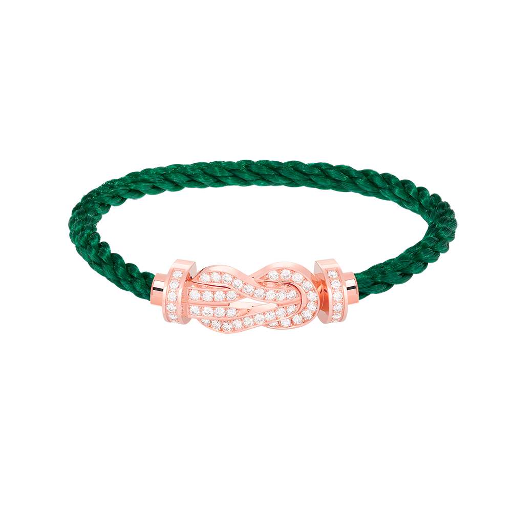 [Limara]LARGE 8-FIGURE BUCKLE FULL DIAMOND BRACELET - ROSE GOLD