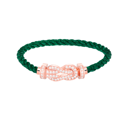 [Limara]LARGE 8-FIGURE BUCKLE FULL DIAMOND BRACELET - ROSE GOLD