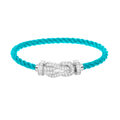 [Limara]LARGE 8-FIGURE BUCKLE FULL DIAMOND BRACELET -WHITE GOLD