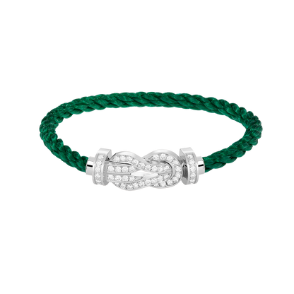 [Limara]LARGE 8-FIGURE BUCKLE FULL DIAMOND BRACELET -WHITE GOLD