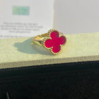 [Limara]NEW CLOVER PINK ENAMEL RINGS