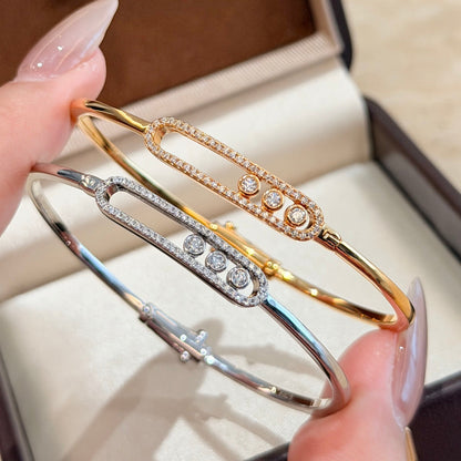 [Limara]MOVE PAVÉ DIAMOND BANGLE BRACELET M