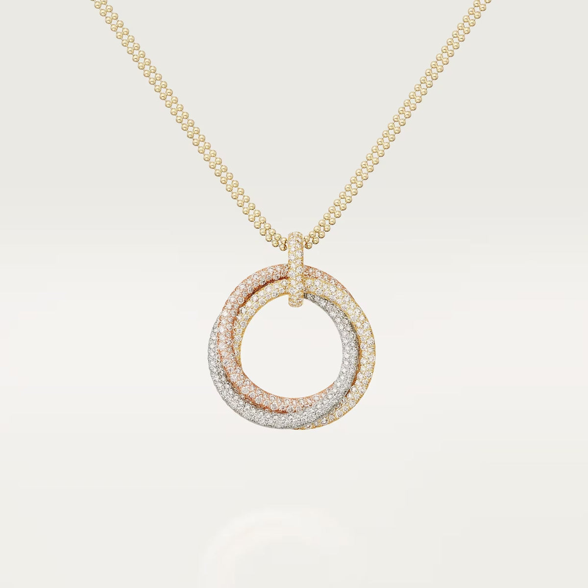 [Limara] TRINITY LARGE FULL DIAMOND  NECKLACE