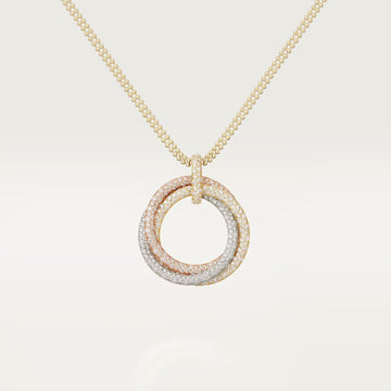 [Limara] TRINITY LARGE FULL DIAMOND  NECKLACE