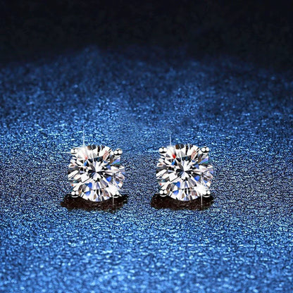 [Limara]FOUR-PRONG MOISSANITE EARRINGS