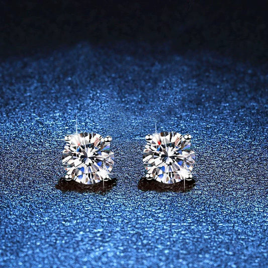 [Limara]FOUR-PRONG MOISSANITE EARRINGS