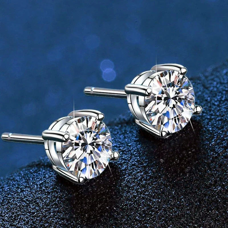 [Limara]FOUR-PRONG MOISSANITE EARRINGS