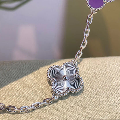 [Limara]LUCKY CLOVER 5-MOTIF BRACELET - VIOLET COLLECTION