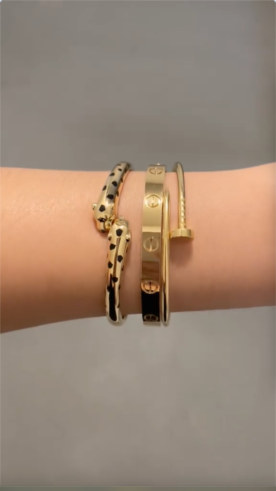 [Limara] Panthre & LOVE  & JUSTE  Diamond Bracelet Stack Set