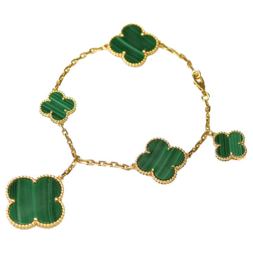 [Limara]MAGIC CLOVER MALACHITE GOLD BRACELET 5 MOTIFS