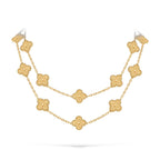 [Limara]CLASSIC 20-MOTIF LUCKY CLOVER LONG NECKLACE GOLD COLLECTION