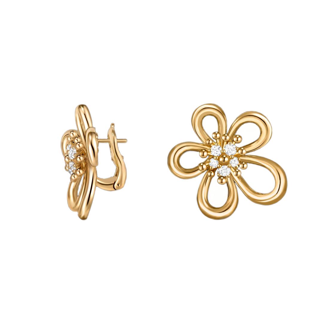[Limara]  FLOWERLACE EARRING 5 DIAMONDS