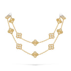 [Limara]CLASSIC 20-MOTIF LUCKY CLOVER LONG NECKLACE GOLD COLLECTION
