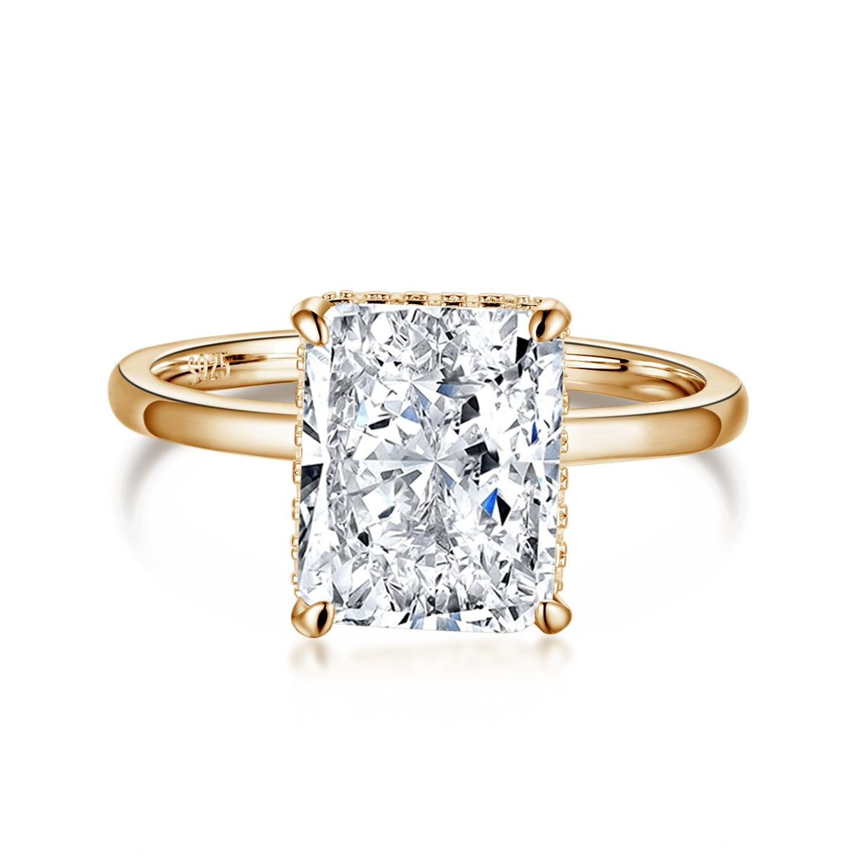 [Limara]4.0 Carat Ornate Enchanting Radiand Cut Banquet Ring