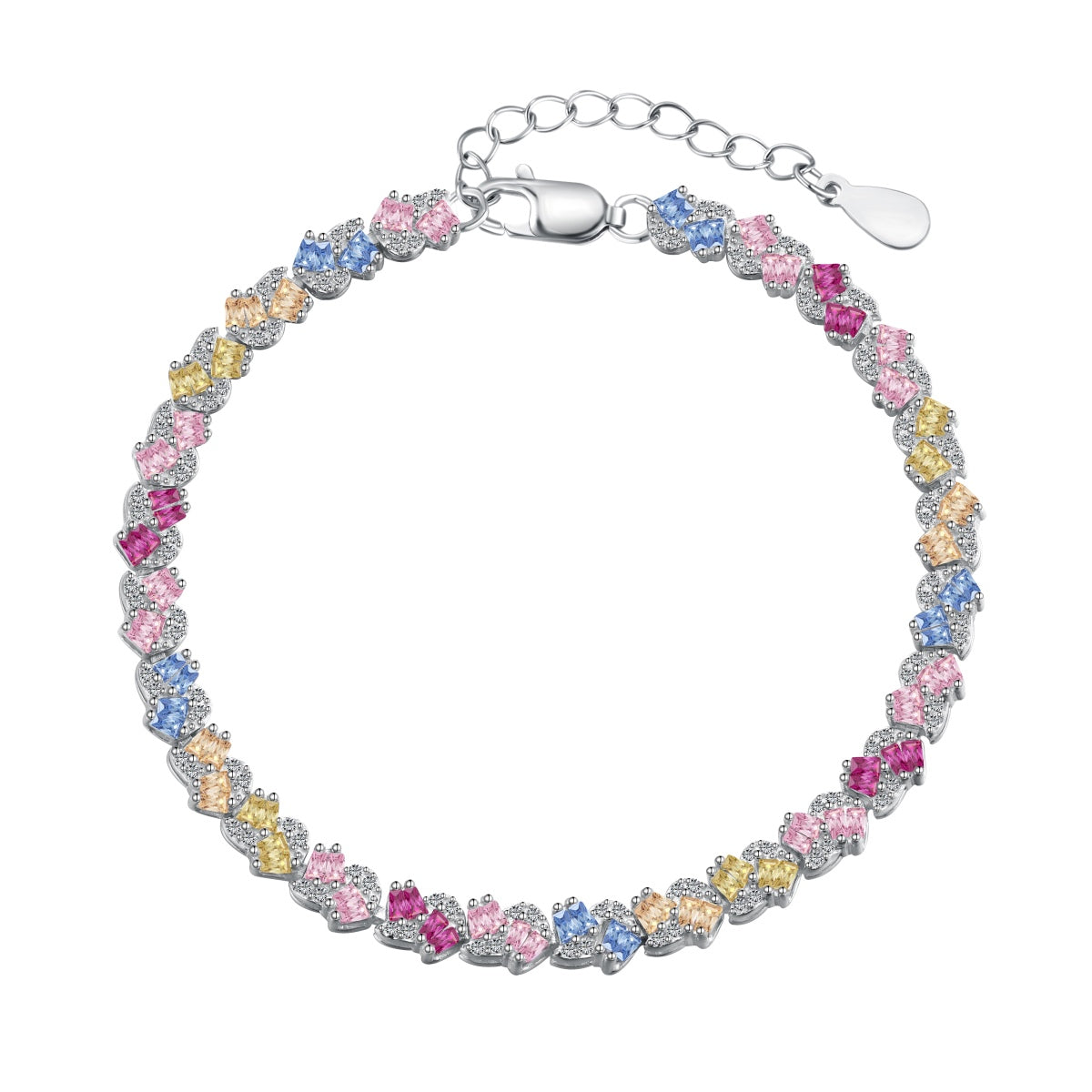 [Limara]Ornate Colorful Flower Shape Party Bracelet
