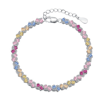 [Limara]Ornate Colorful Flower Shape Party Bracelet