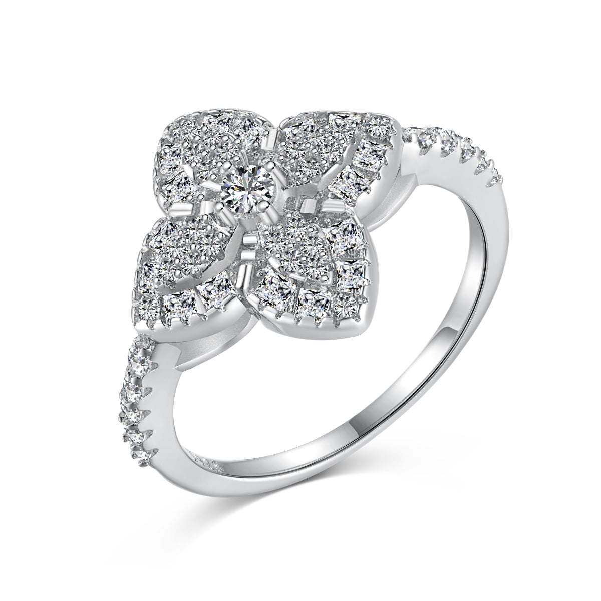 [Limara]Luxurious Colorful Flower Shape Banquet Ring