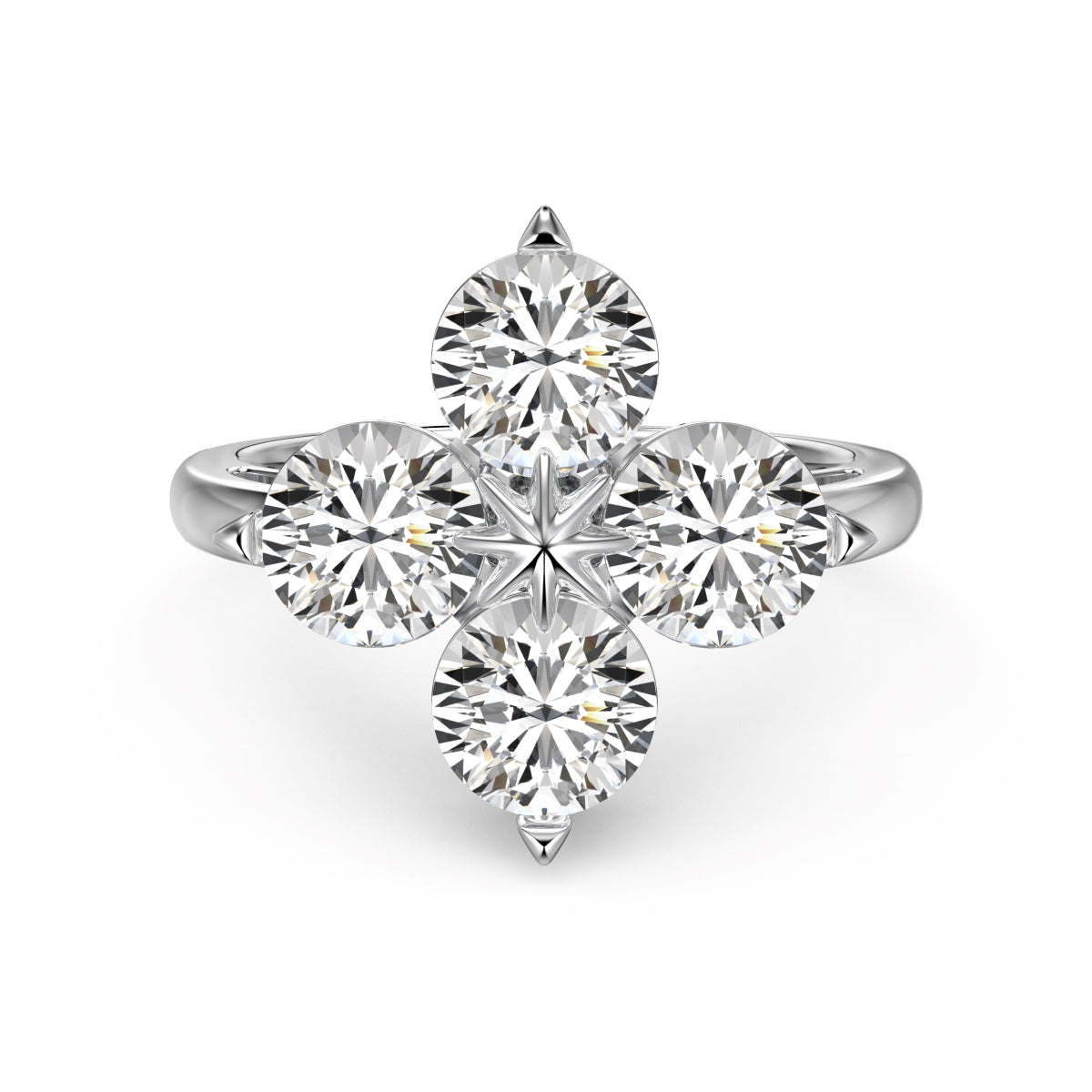 [Limara]Four-Leaf Clover Eight-Pointed Star Ring
