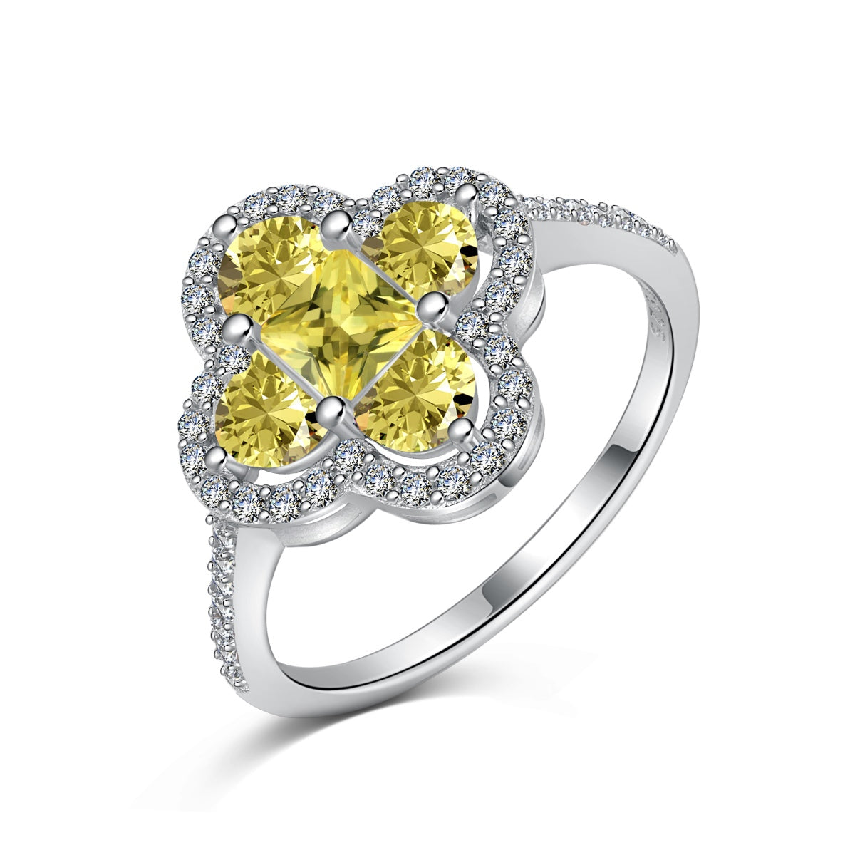 [Limara]Luxurious Eternity Flower Shape Banquet Ring
