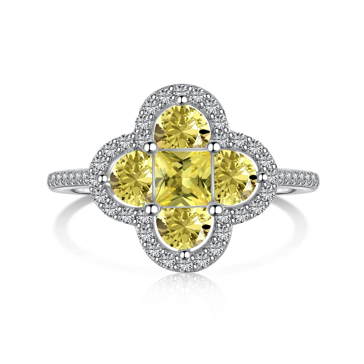 [Limara]Luxurious Eternity Flower Shape Banquet Ring