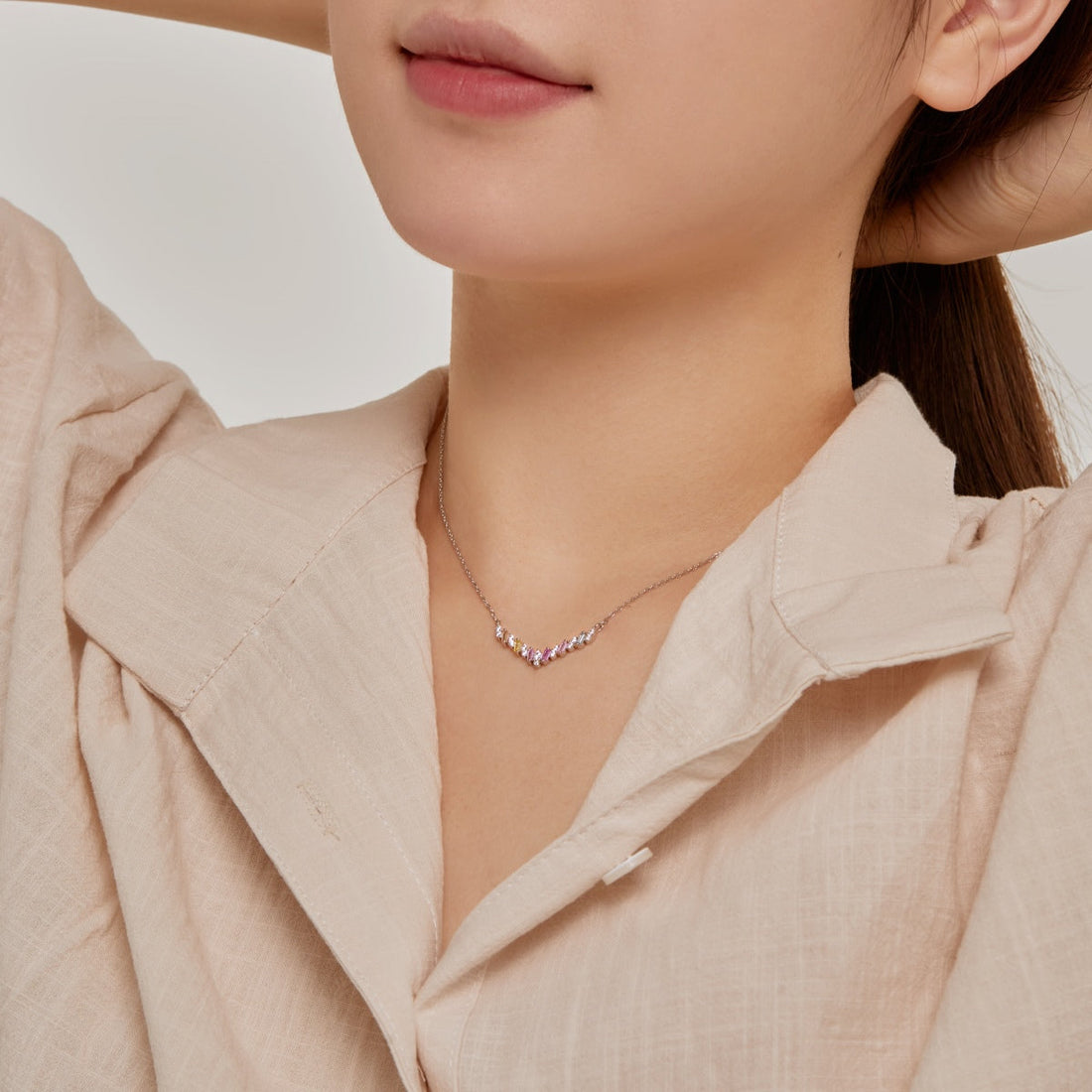 [Limara]Dazzling Rainbow Necklace
