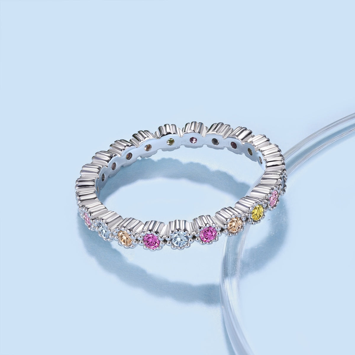 [Limara]Unique Scintillating Round Cut Daily Ring