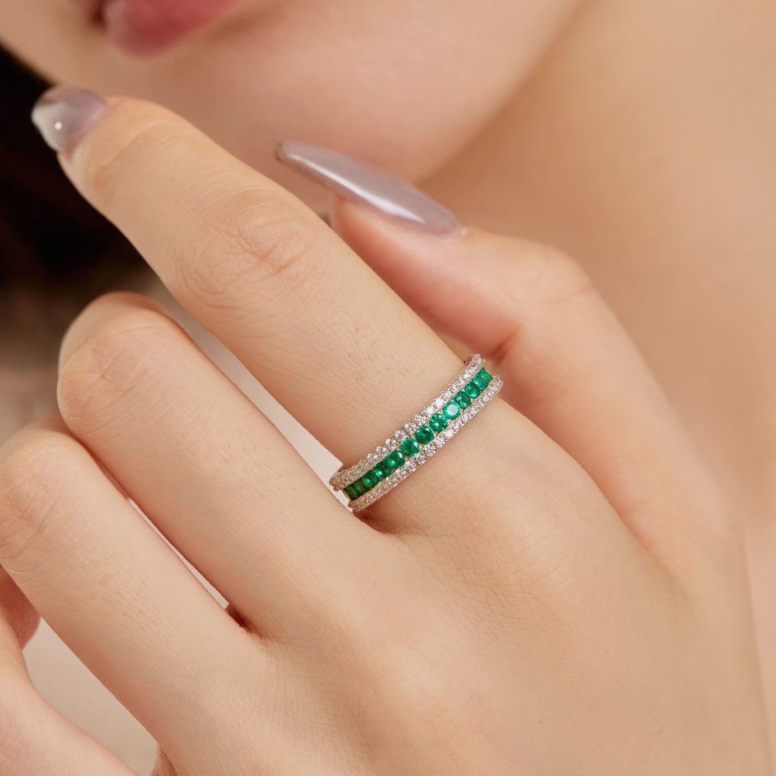 [Limara]Delicate Colorful Round Cut Daily Ring