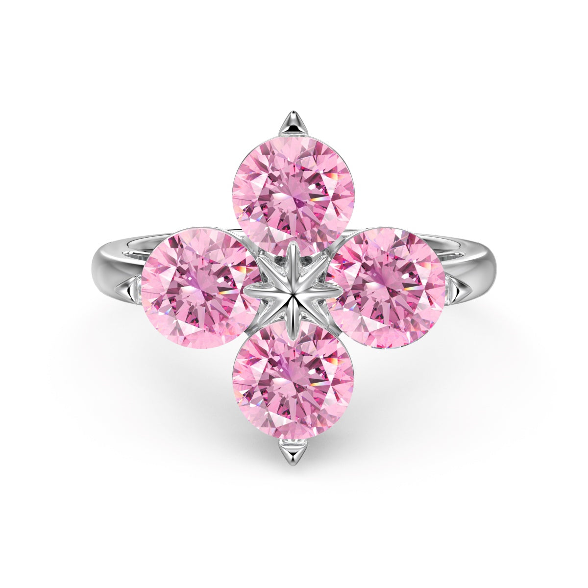 [Limara]Four-Leaf Clover Eight-Pointed Star Ring