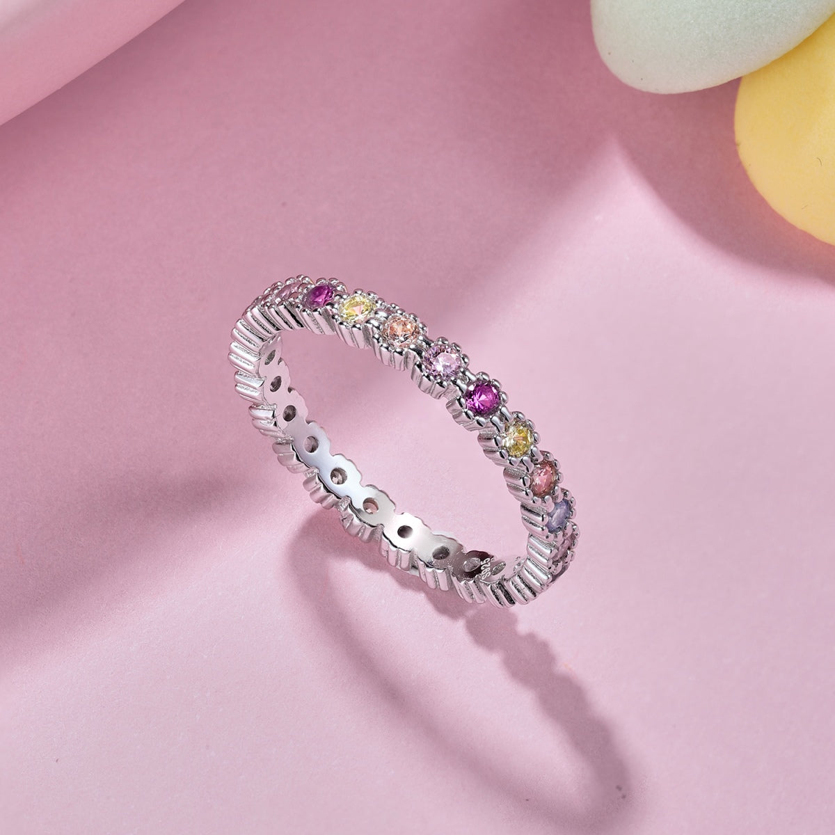 [Limara]Exquisite Colorful Round Cut Party Ring