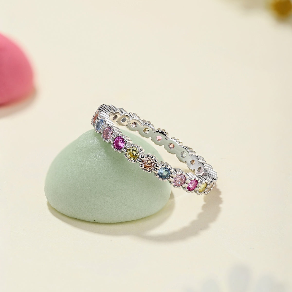 [Limara]Exquisite Colorful Round Cut Party Ring