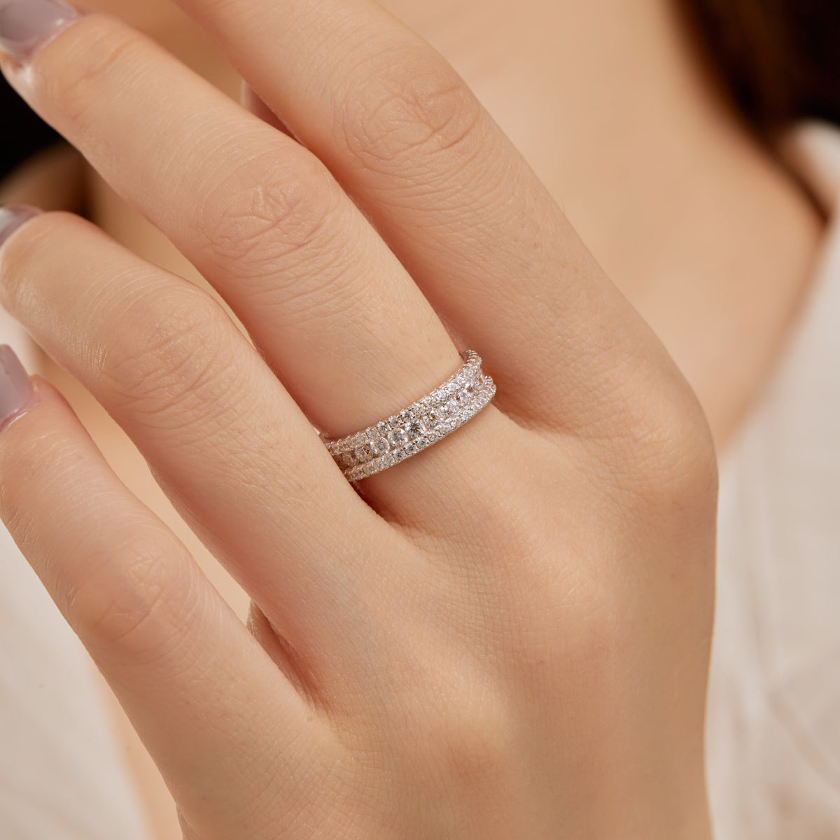 [Limara]Delicate Colorful Round Cut Daily Ring