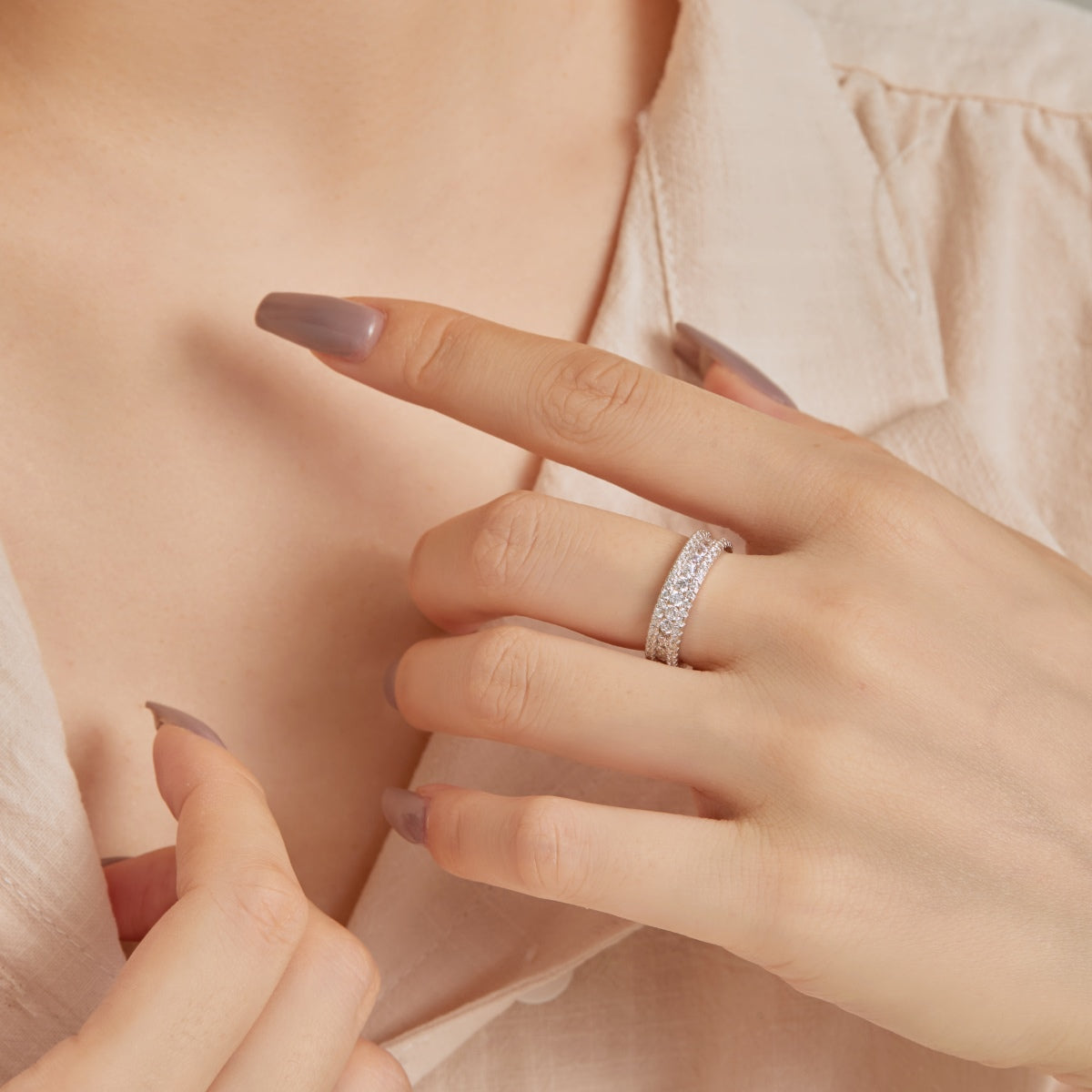 [Limara]Delicate Colorful Round Cut Daily Ring