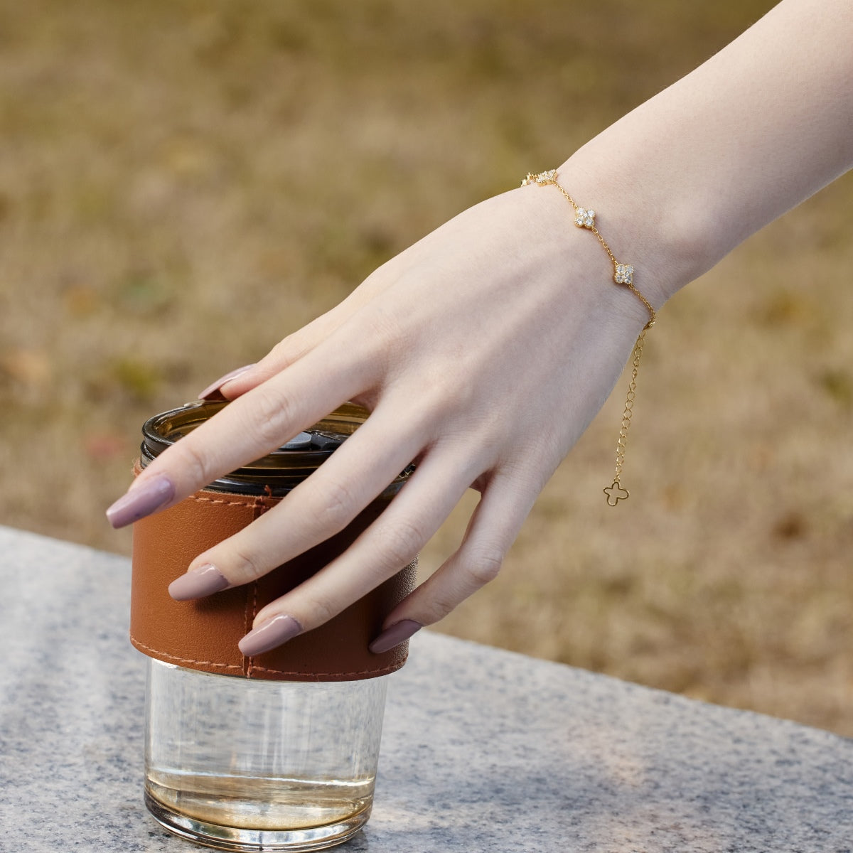 [Limara]Four-Leaf Clover Hollow Butterfly Bracelet