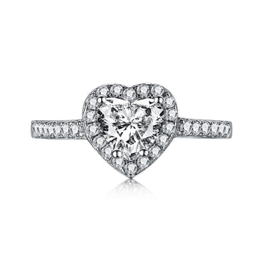 [Limara]Eternity Splashy Romantic Heart Shape Lover Ring