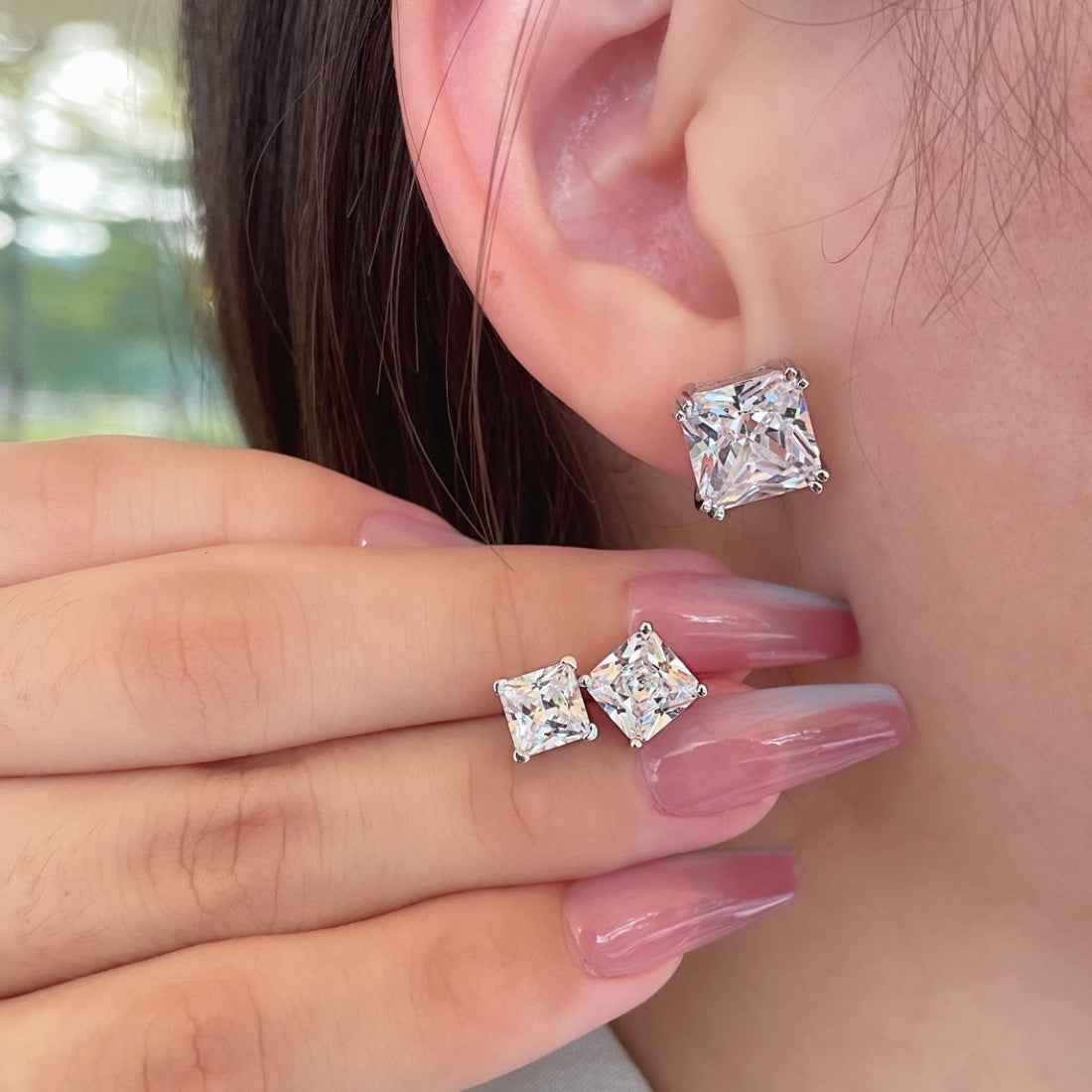 [Limara]Delicate Square Shape Earrings