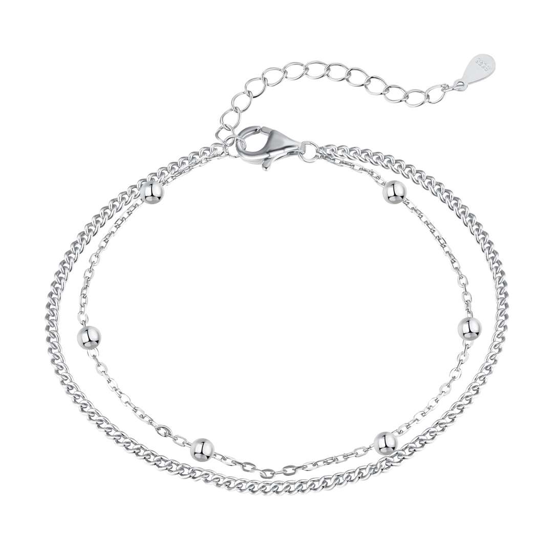 [Limara]Delicate Bead Double Layer Bracelet