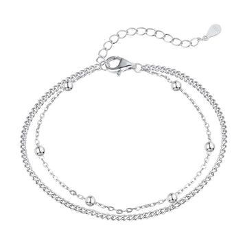 [Limara]Delicate Bead Double Layer Bracelet