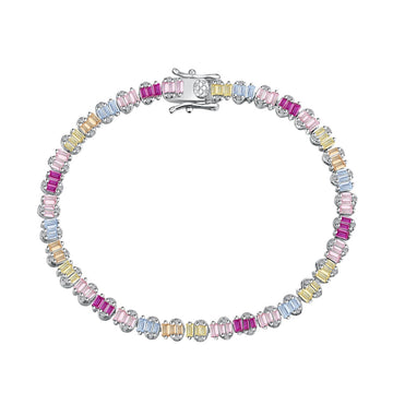 [Limara]Delicate Colorful Emerald Cut Party Bracelet