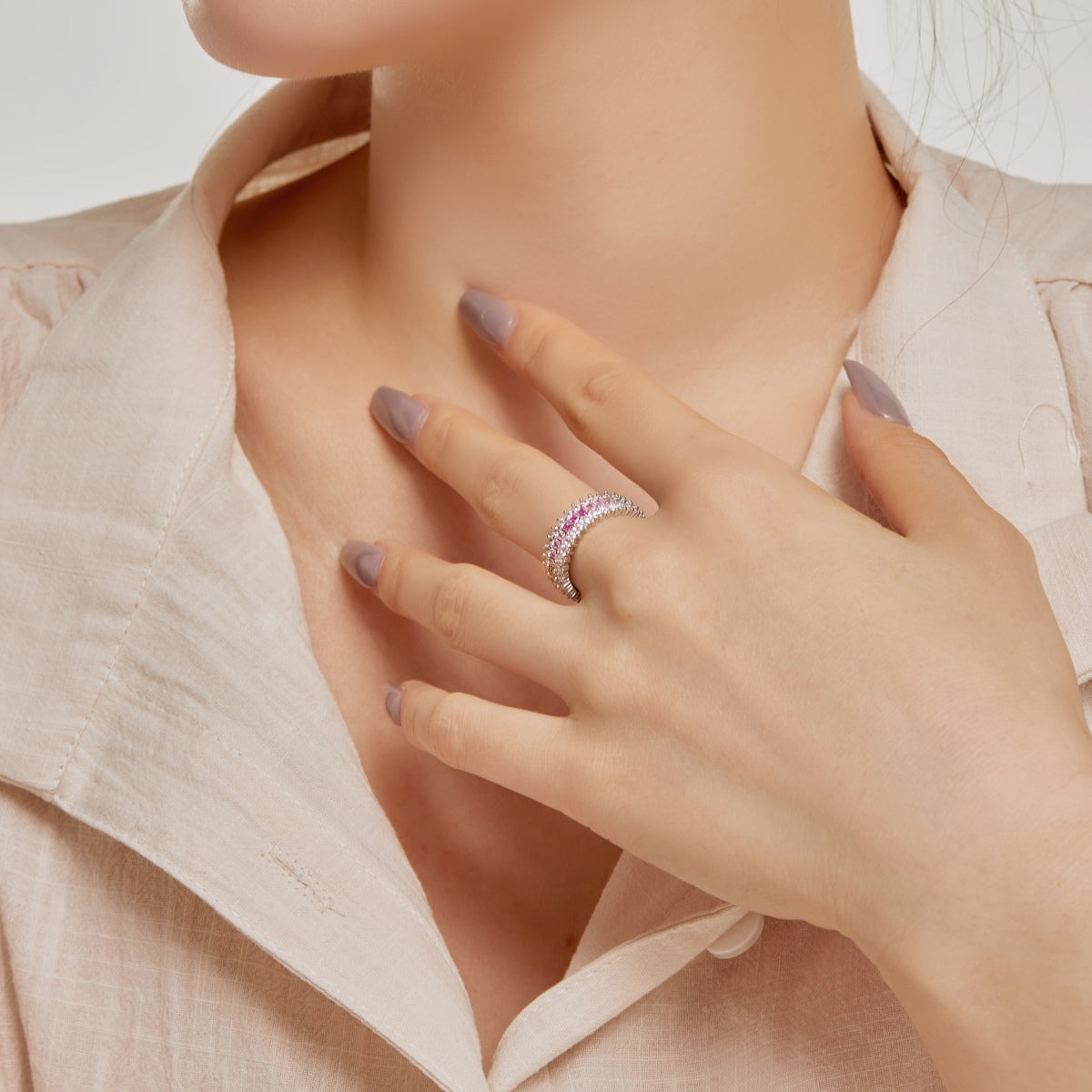 [Limara]Ornate Colorful Radiant Cut Daily Ring