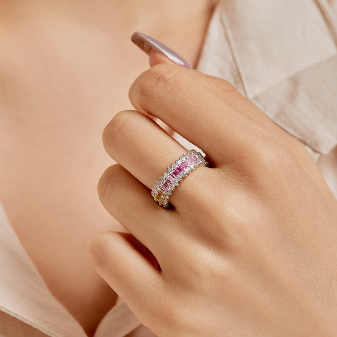 [Limara]Ornate Colorful Radiant Cut Daily Ring