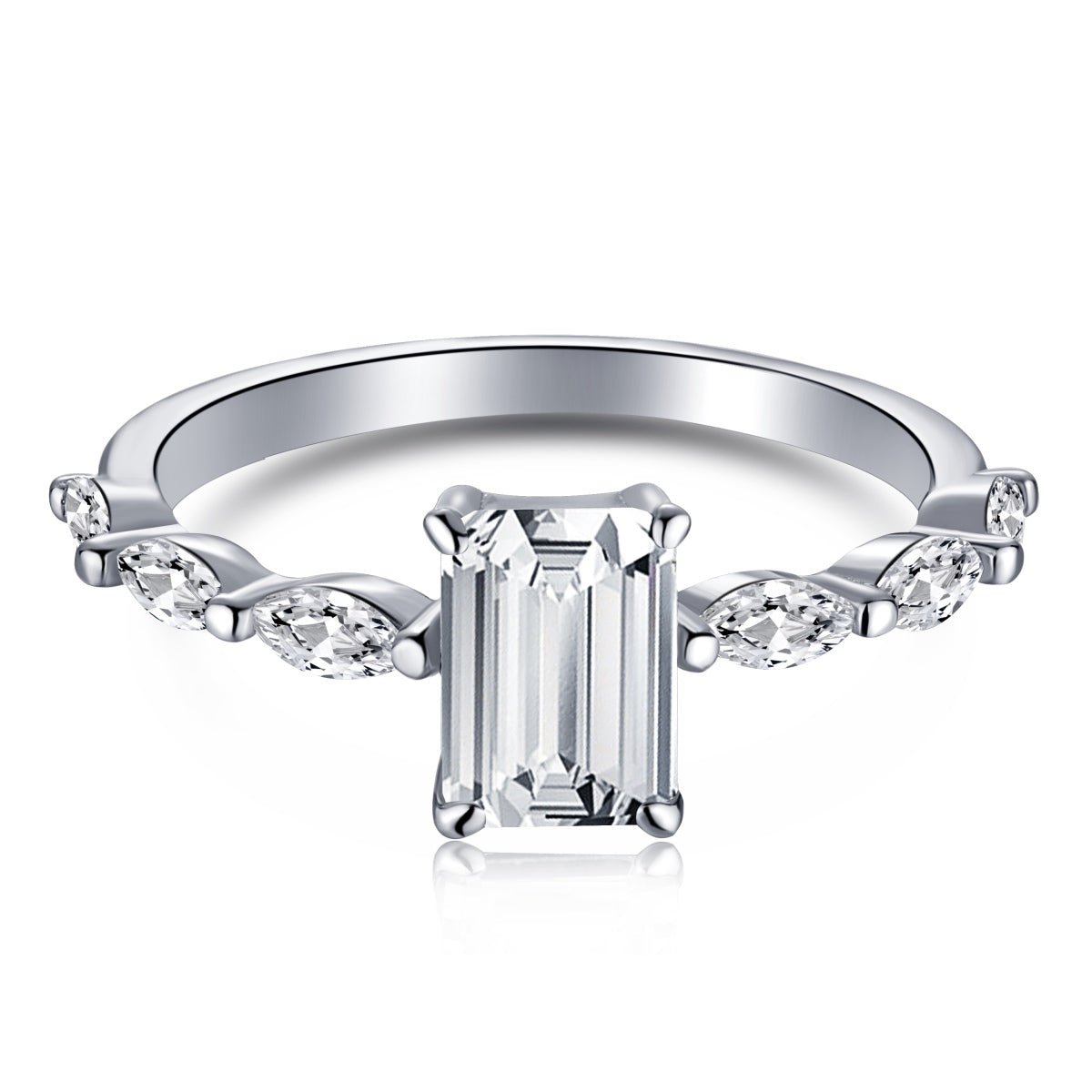 [Limara]1.0 Carat Dainty Resplendent Radiant Cut Daily Ring
