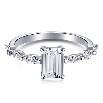 [Limara]1.0 Carat Dainty Resplendent Radiant Cut Daily Ring
