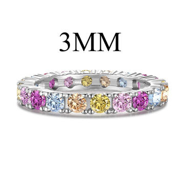 [Limara]Dazzling Lustrous Round Cut Tennis Ring