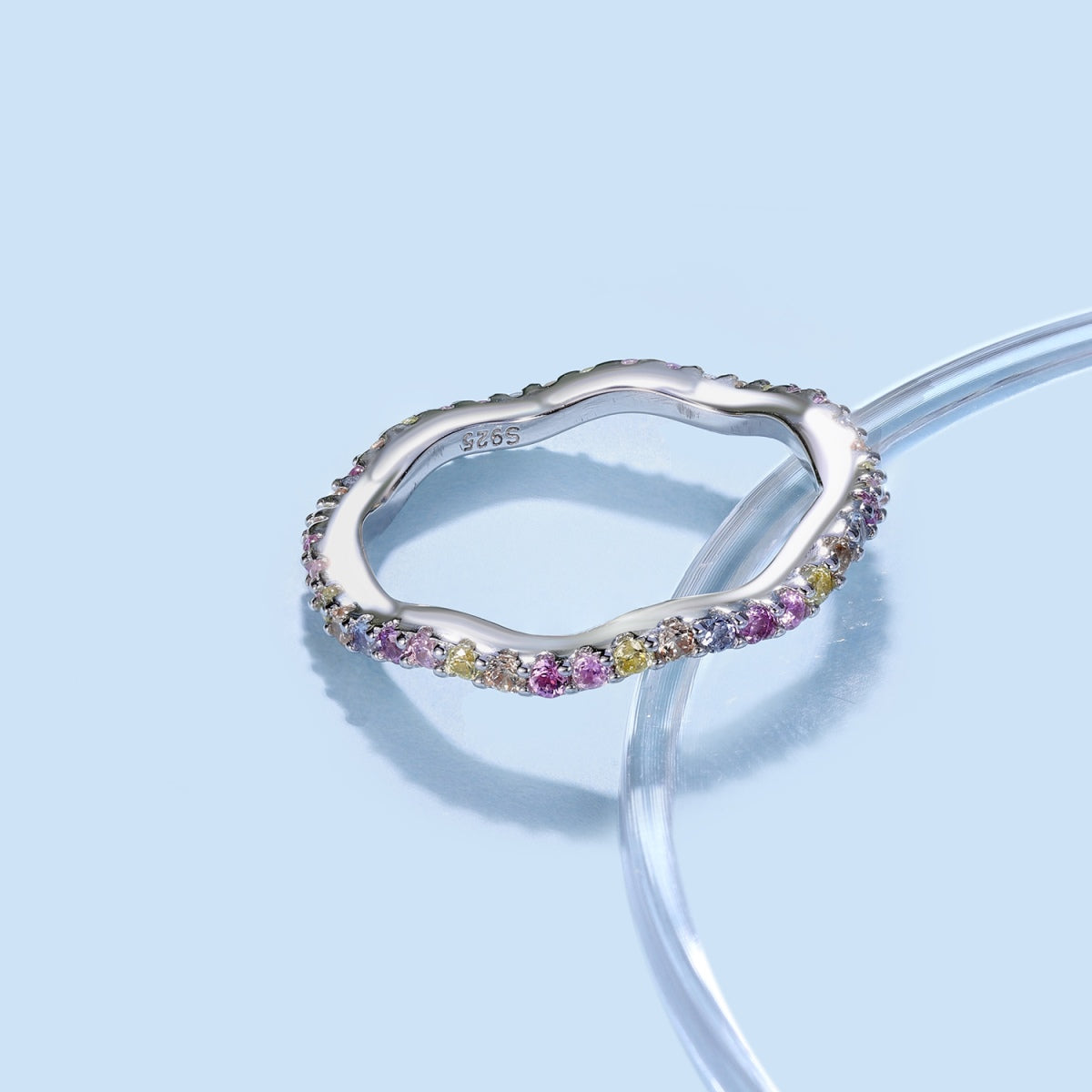 [Limara]Dainty Colorful Round Cut Party Ring