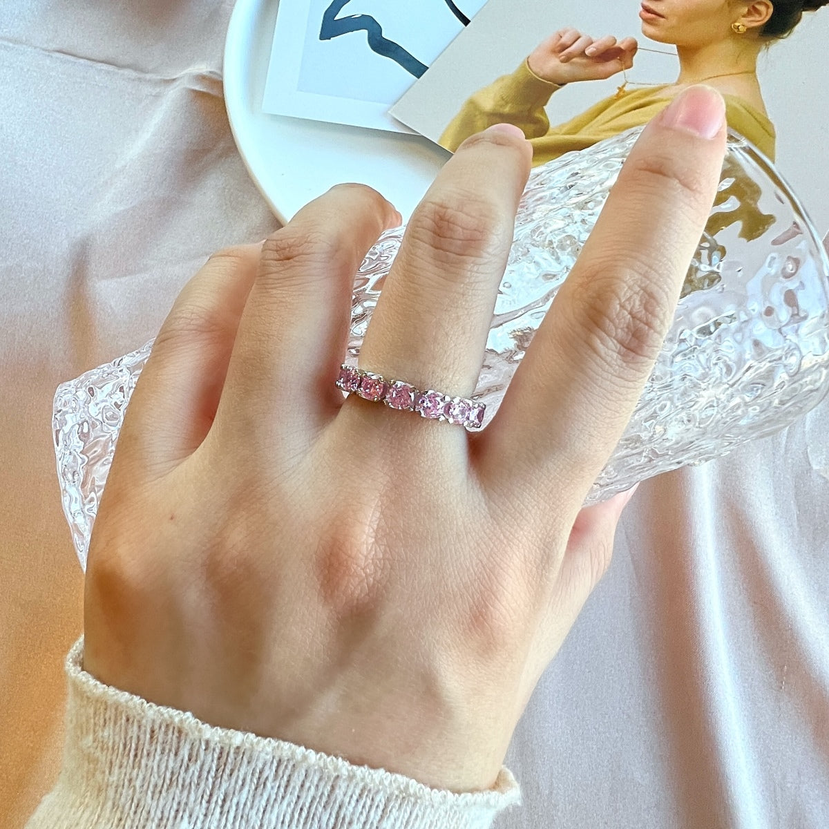 [Limara]Eternity Round Cut Tennis Ring